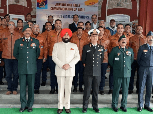 Governor Gurmit Singh flags off ‘JSW-NDA Car Rally’