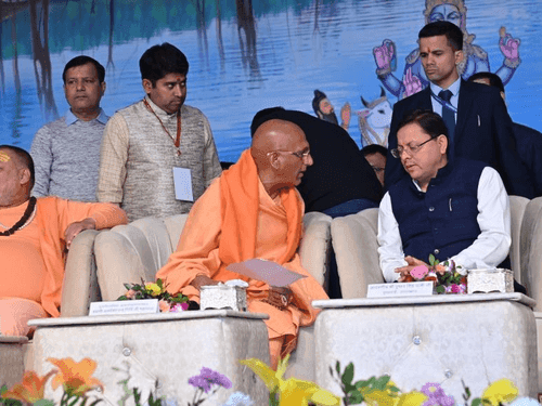 CM Dhami participated in the spiritual festival organized at Shri Harihar Ashram, Kankhal