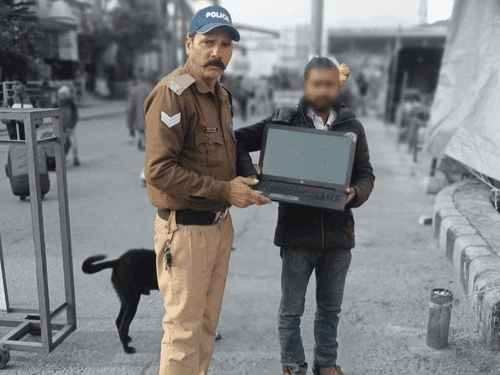 Haridwar Police handed over the lost laptop to its owner