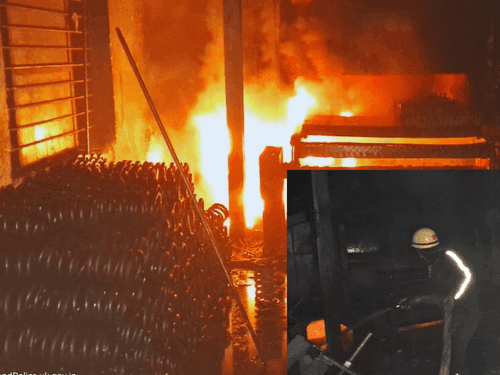 An industry saved from destruction due to the promptness of firefighters