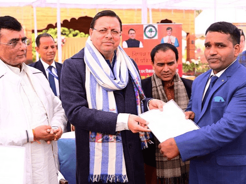 CM Dhami handed over appointment letters to 96 candidates