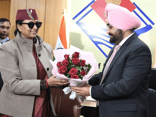 Newly appointed Chief Secretary Mrs. Radha Raturi took charge in the Chief Secretary's Office