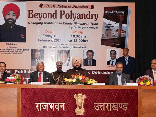 Governor Gurmit Singh released the book ‘Beyond Polyandry-Changing Profile of an Ethnic Himalayan Tribe’