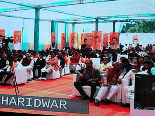 CM Dhami participated in Bharat Sankalp 2024 mega exhibition program