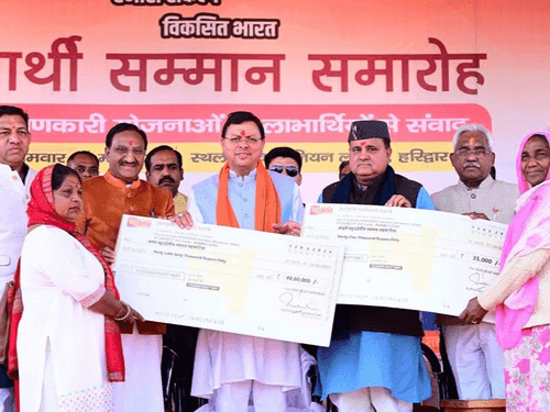 CM Dhami laid the foundation stone of 51 schemes worth ₹65.34 crore here