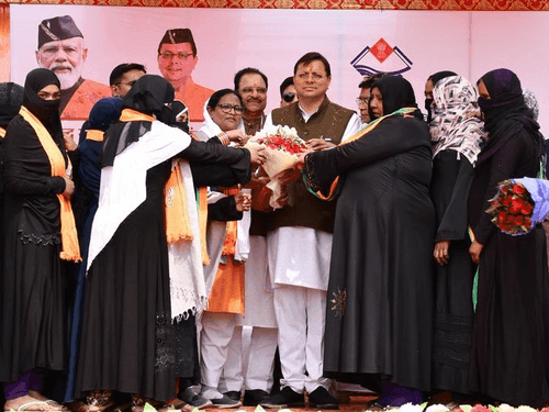 CM Dhami distributed Nazul land pattas to 2600 beneficiaries