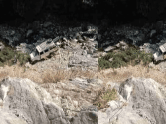 The vehicle of villagers returning from the last rites fell into the ditch