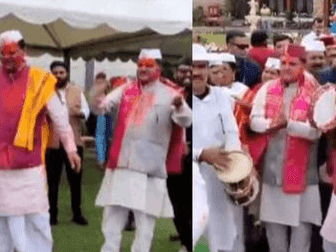 CM Dhami celebrated Holi at Chief Minister's residence