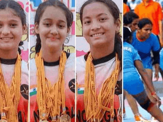 Three girl students of Nosege School selected for National Junior Girls Kabaddi Competition