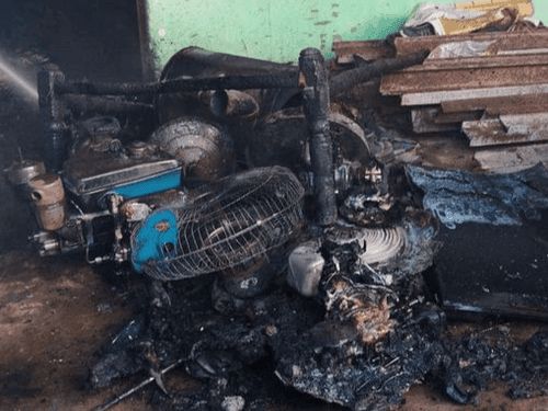 Fire broke out in the house, fire station Jaspur brought the fire under control