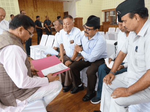 People from different areas made CM Dhami aware of their problems