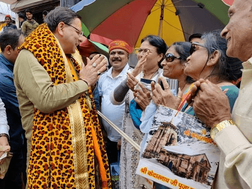 CM Dhami performed puja in Kedarnath and took review of the construction work