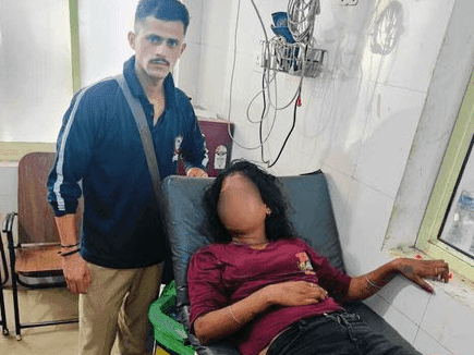 Uttarakhand Police became a support for the injured woman