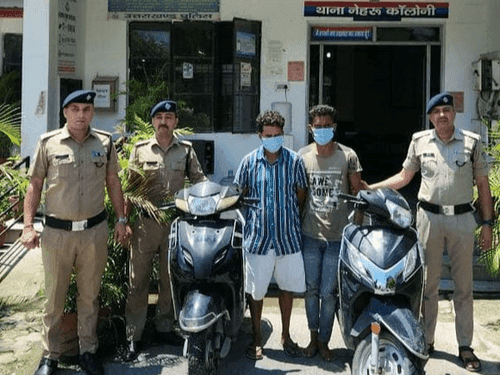 Dehradun Police arrested the accused with the stolen scooty