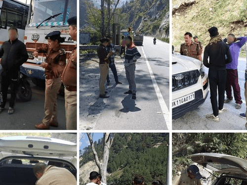 Action taken by Chamoli Police against those violating traffic rules
