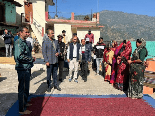 Secretary drinking water inspected the development works in Karnaprayag development block