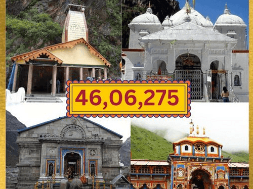 This time 46,06,275 devotees visited the four Dhams