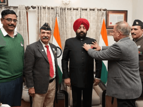 Director, Sainik Welfare and Rehabilitation met Governor Gurmit Singh