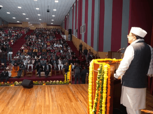 CM Dhami participated in the program Gangadhara- continuous flow of thoughts