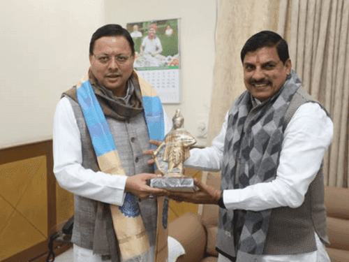 CM Dhami paid a courtesy visit to Madhya Pradesh CM Dr Mohan Yadav