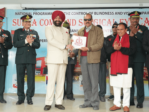 Governor Gurmit Singh attended the 'Mega Eye Surgery Camp'