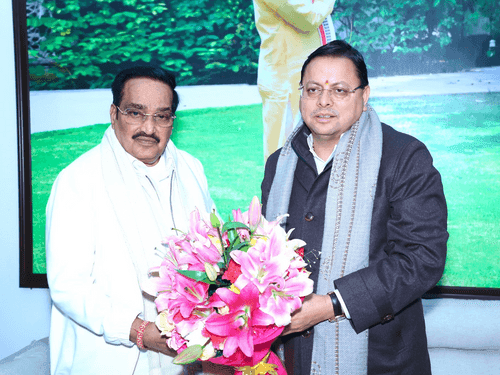 CM Dhami paid a courtesy visit to Union Jal Shakti Minister