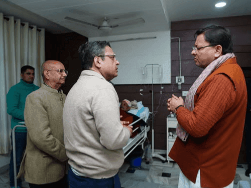 CM Dhami inquired about the well-being of former CM Bhuvan Chandra Khanduri