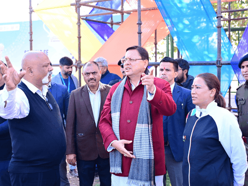 CM Dhami examined the various arrangements for the 38th National Games