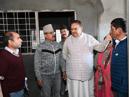 Cabinet Minister Ganesh Joshi inspected the renovation work