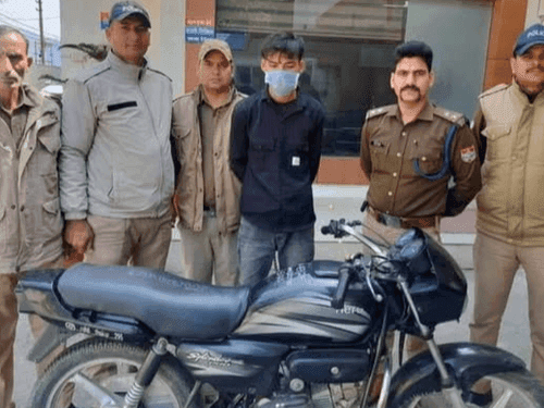 Accused arrested with stolen motorcycle