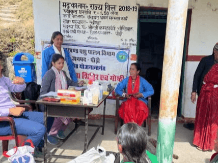 Veterinary camp was organized in Chaunda, Pauri Garhwal
