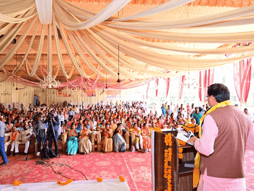 CM Dhami Participates in Dr. Bhimrao Ambedkar Samman Sabha Program