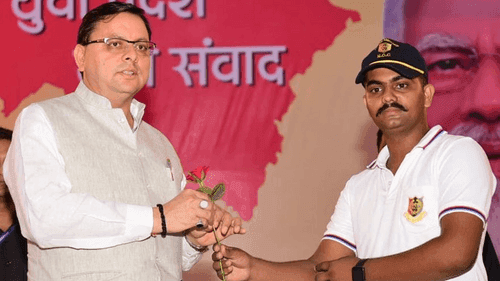 CM Dhami participated in the youth dialogue program