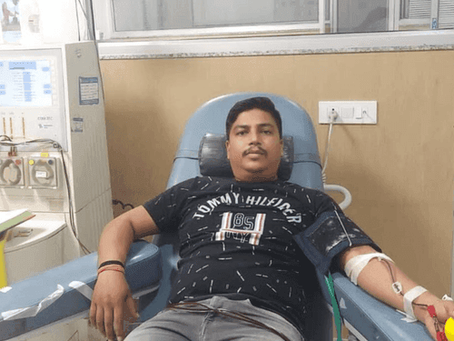 Blood donated by Uttarakhand police personnel to old lady