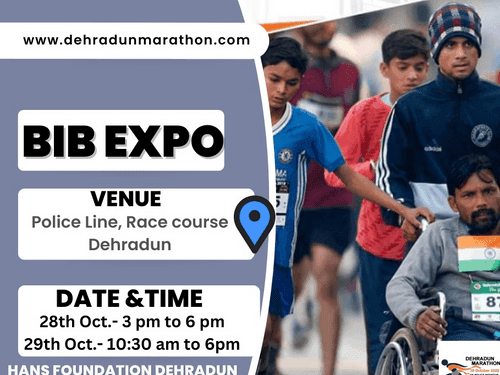 BIB numbers will be distributed in Police Line Racecourse Dehradun