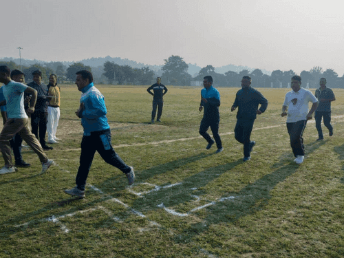 03 km race organized in Police Line Roshanabad Haridwar
