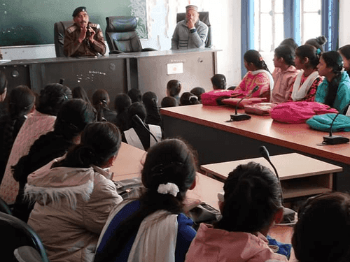 Police station chief Kanda made students aware