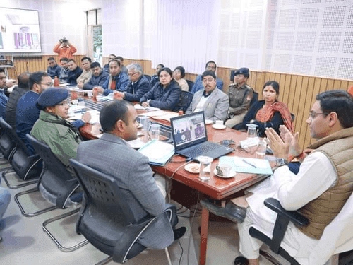Animal Husbandry Minister organized a review meeting with the officials