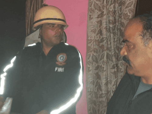 Fire service controlled the fire caused by short circuit