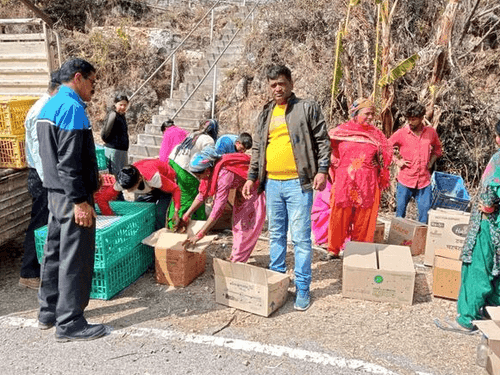 One month's croiler was distributed to increase self-employment