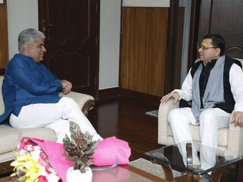 CM Dhami met Union Minister for Environment, Forest and Climate Change