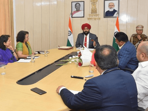 Governor Gurmit Singh holds meeting with officials of Health Department