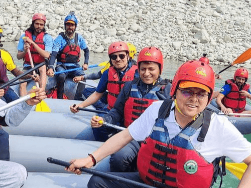 CM Dhami did rafting in Mahakali river