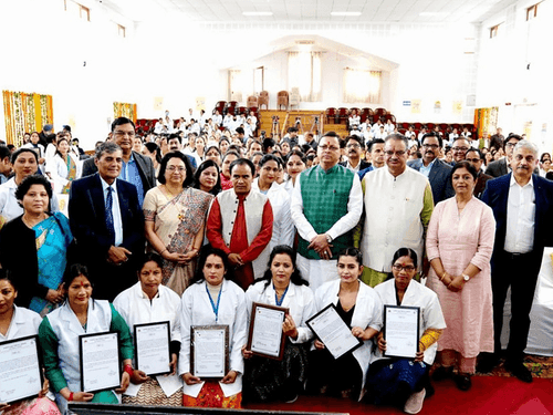 CM Dhami gave appointment letters to 187 ANMs