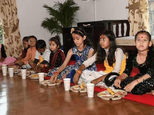 Governor Gurmit Singh performed Kanya Pujan