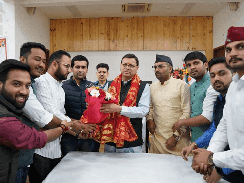 BJYM officials met CM Dhami
