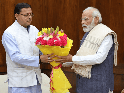 CM Dhami made a courtesy call on PM Modi