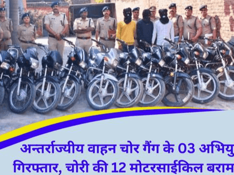 03 accused arrested with 12 stolen motorcycles