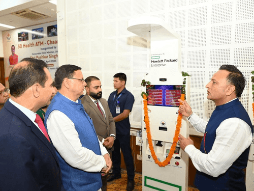 CM Dhami inaugurated 50 health ATMs