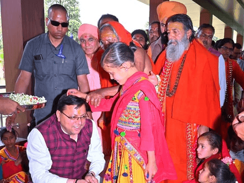 CM Dhami participated in the annual festival of Shri Kalyanika Himalaya Devasthanam